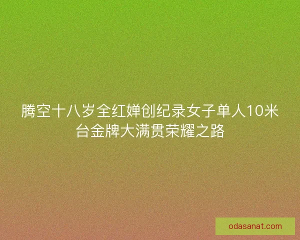 腾空十八岁全红婵创纪录女子单人10米台金牌大满贯荣耀之路