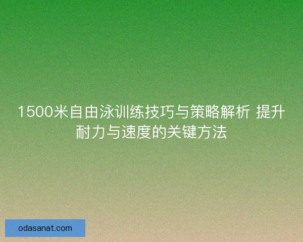 1500米自由泳训练技巧与策略解析 提升耐力与速度的关键方法